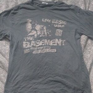 Grey "The Basement" Band T-Shirt